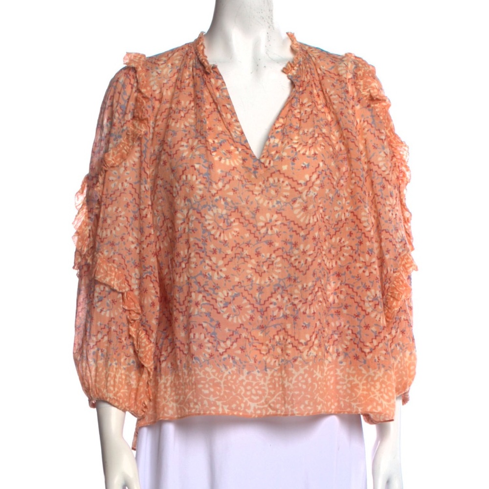Ulla Johnson Floral V-Neck Top - size S